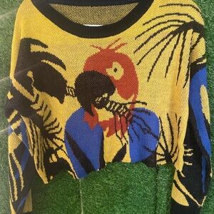 Colorful Parrot Knit Sweater